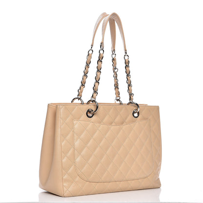 Chanel Caviar Quilted Grand Shopping Tote GST Beige Clair 3 of 15