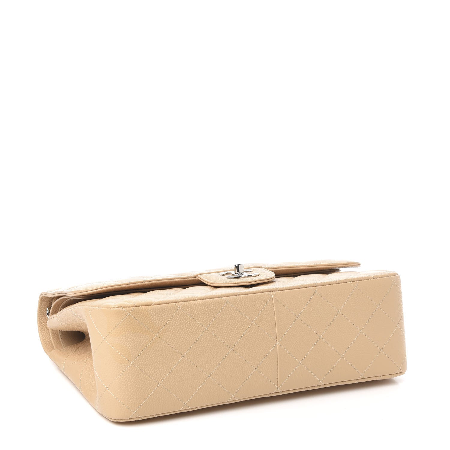 Chanel Caviar Quilted Jumbo Double Flap Light Beige 4 of 11