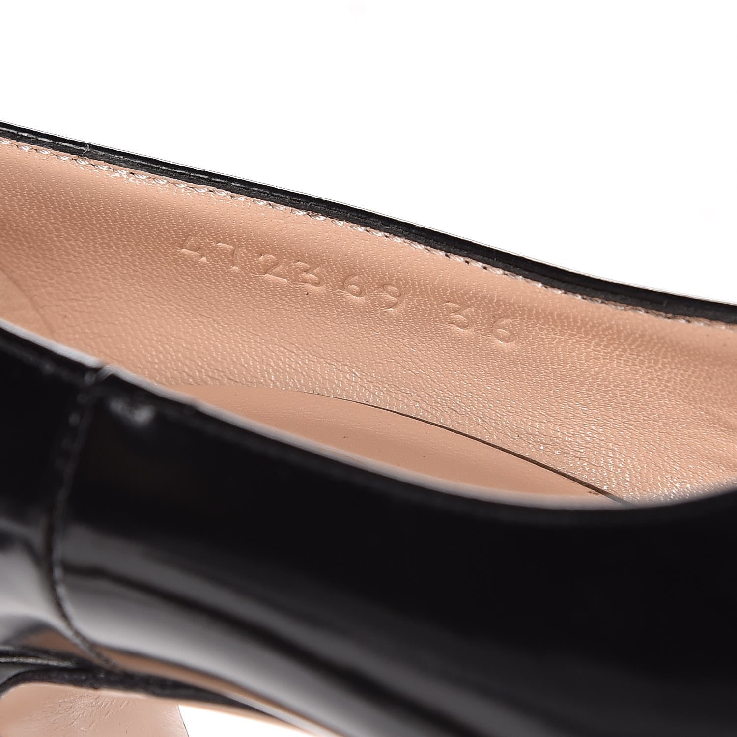 Gucci Polished Calfskin Removable Pearly Bow Elaisa Platform High Heel Pumps 36 Black 9 of 11