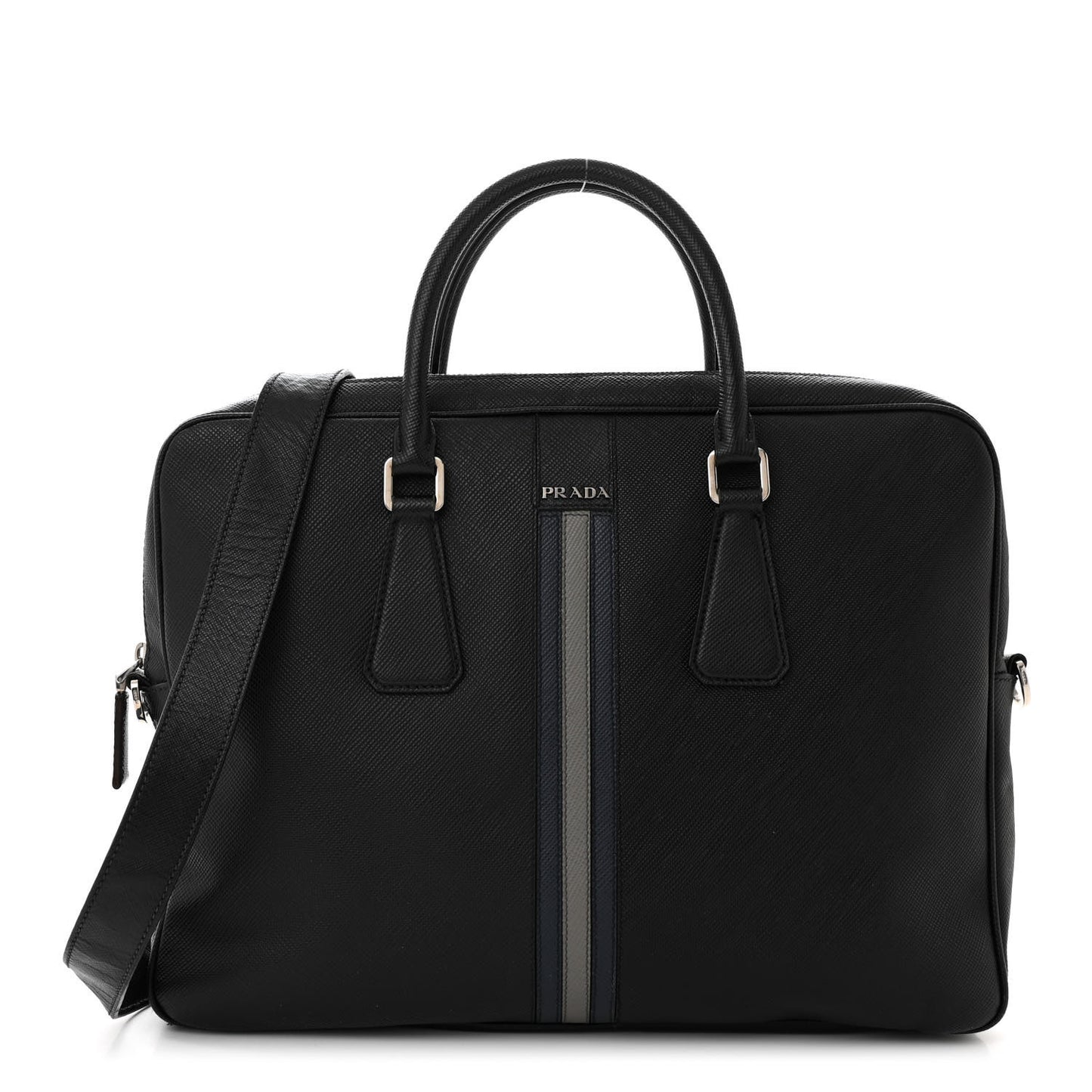 Saffiano Travel Briefcase Black Multicolor