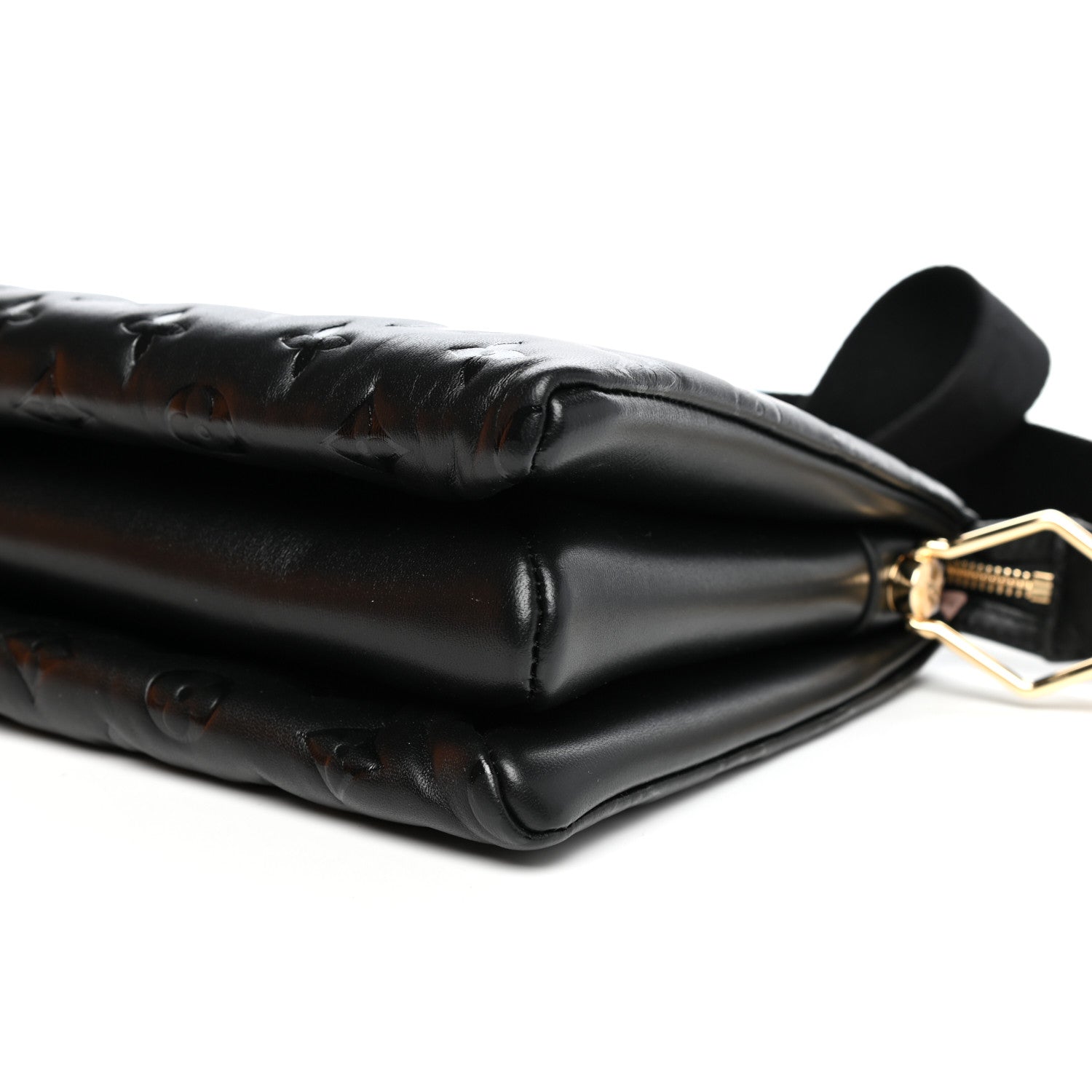 Louis Vuitton Lambskin Embossed Monogram Coussin PM Black 8 of 11