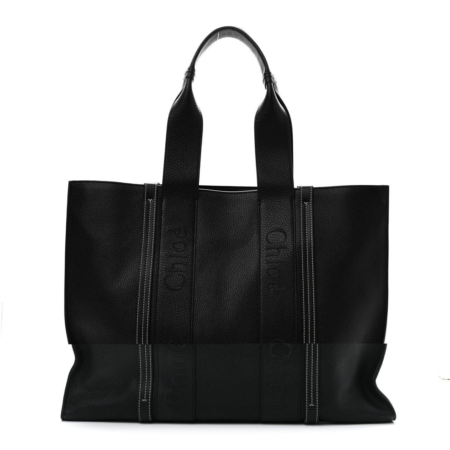 Calfskin Large Woody Tote Black