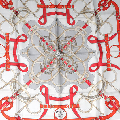 Hermes Silk Eperon D'Or Scarf 90 Grey 1 of 3