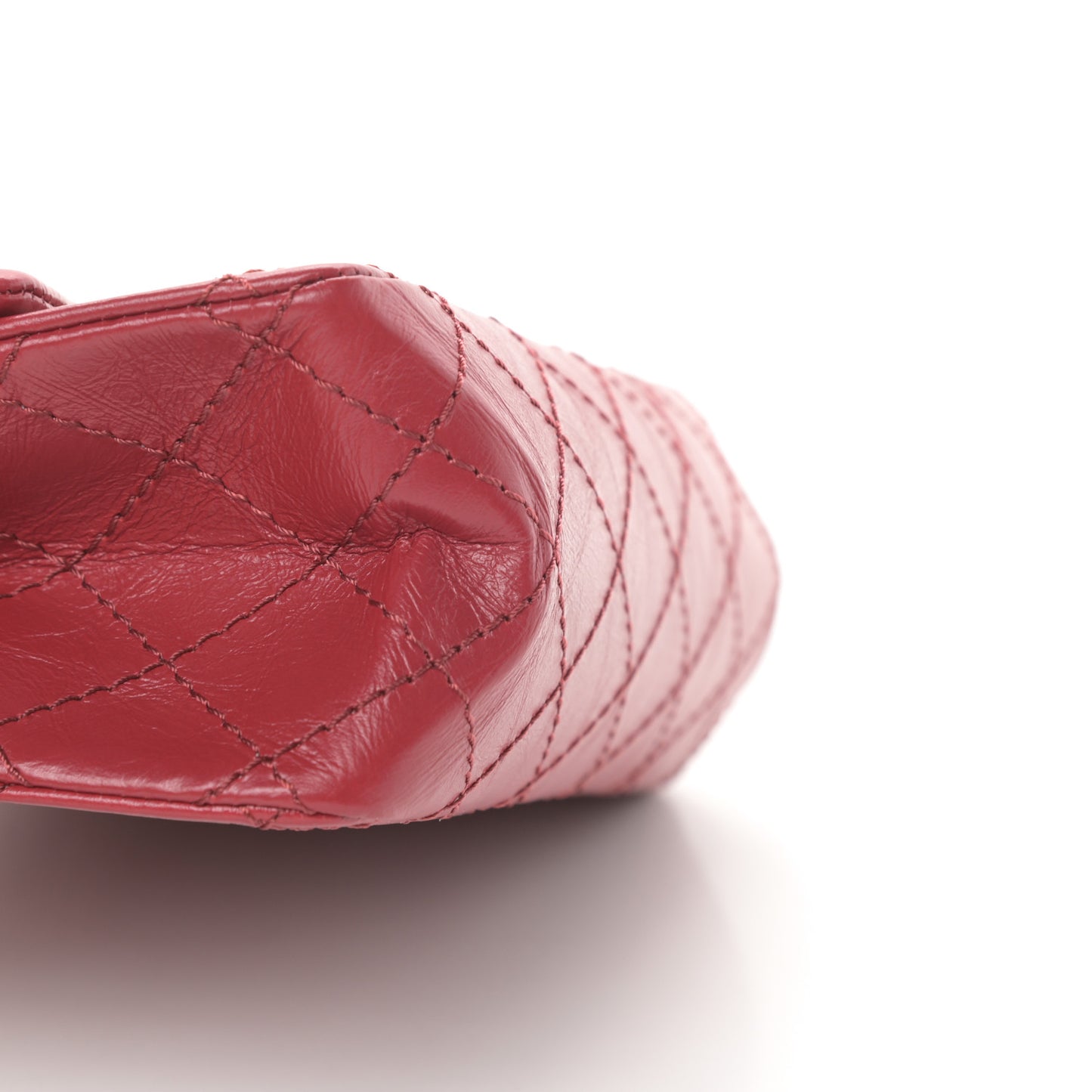 Aged Calfskin Quilted 2.55 Reissue Mini Flap Red