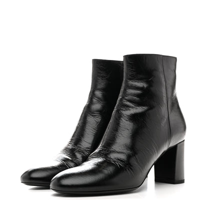 Saint Laurent Calfskin Loulou 70 Uniform Ankle Boots 36 Black 4 of 13