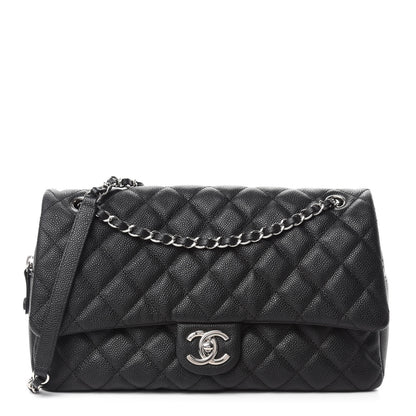 Chanel Caviar Quilted Jumbo Easy Flap Black 1 of 11