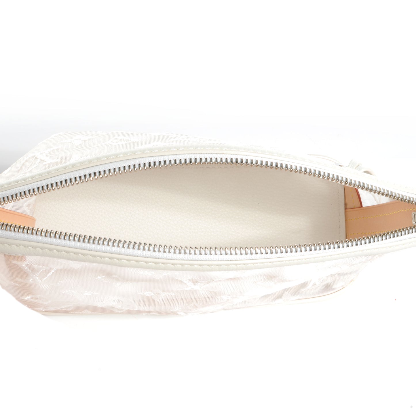 Monogram Transparence Transparent Lockit Clutch LE White