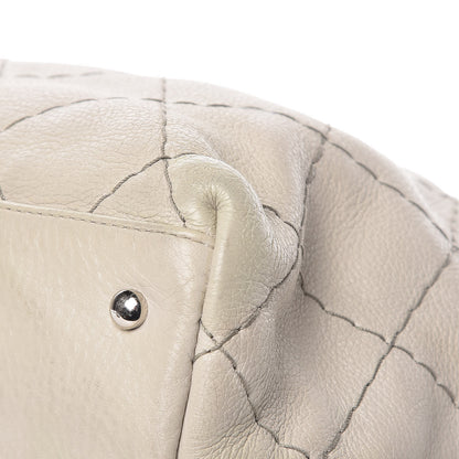 Chanel Glazed Calfskin Large On The Road Tote Light Grey 18 of 22
