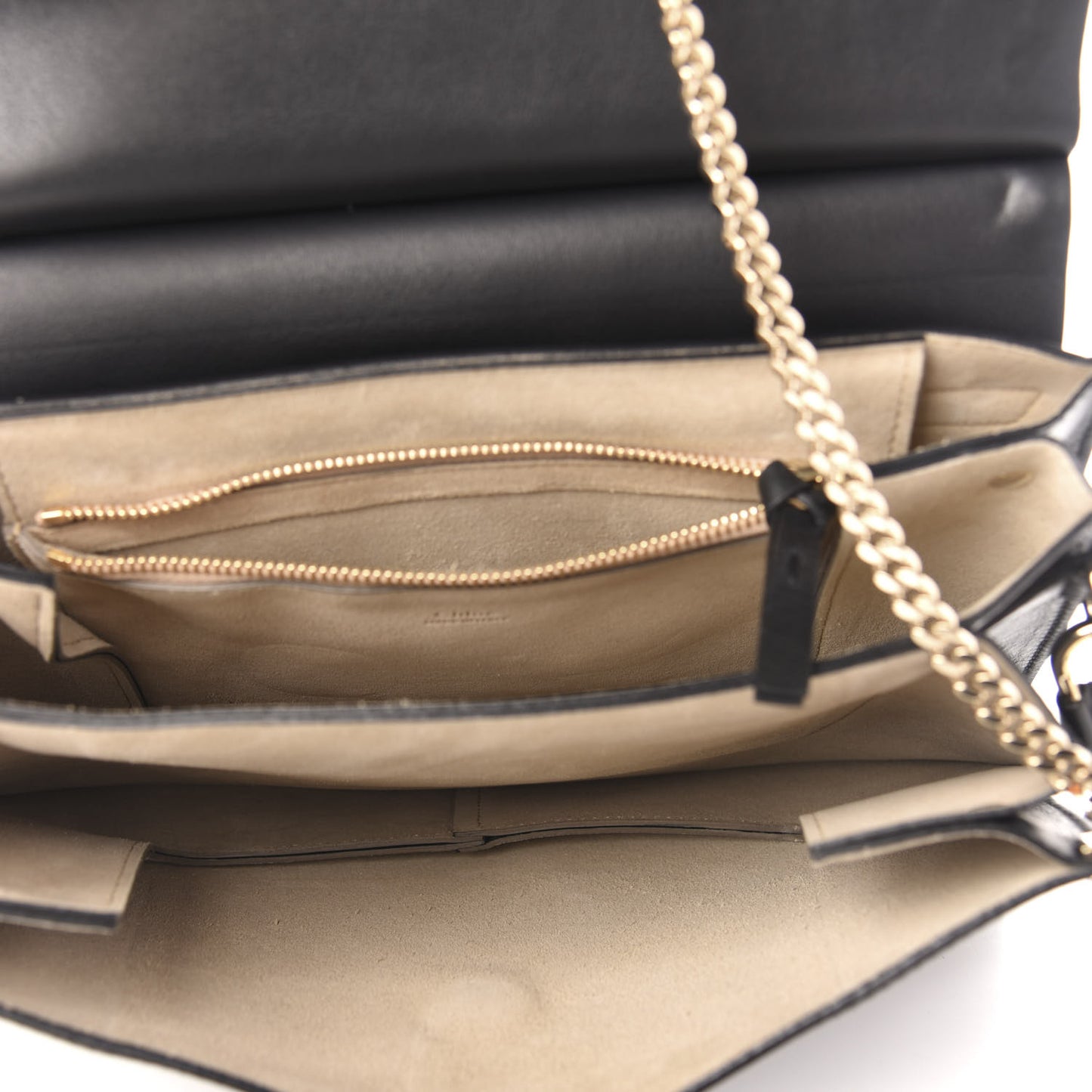Suede Calfskin Medium Faye Shoulder Bag Black