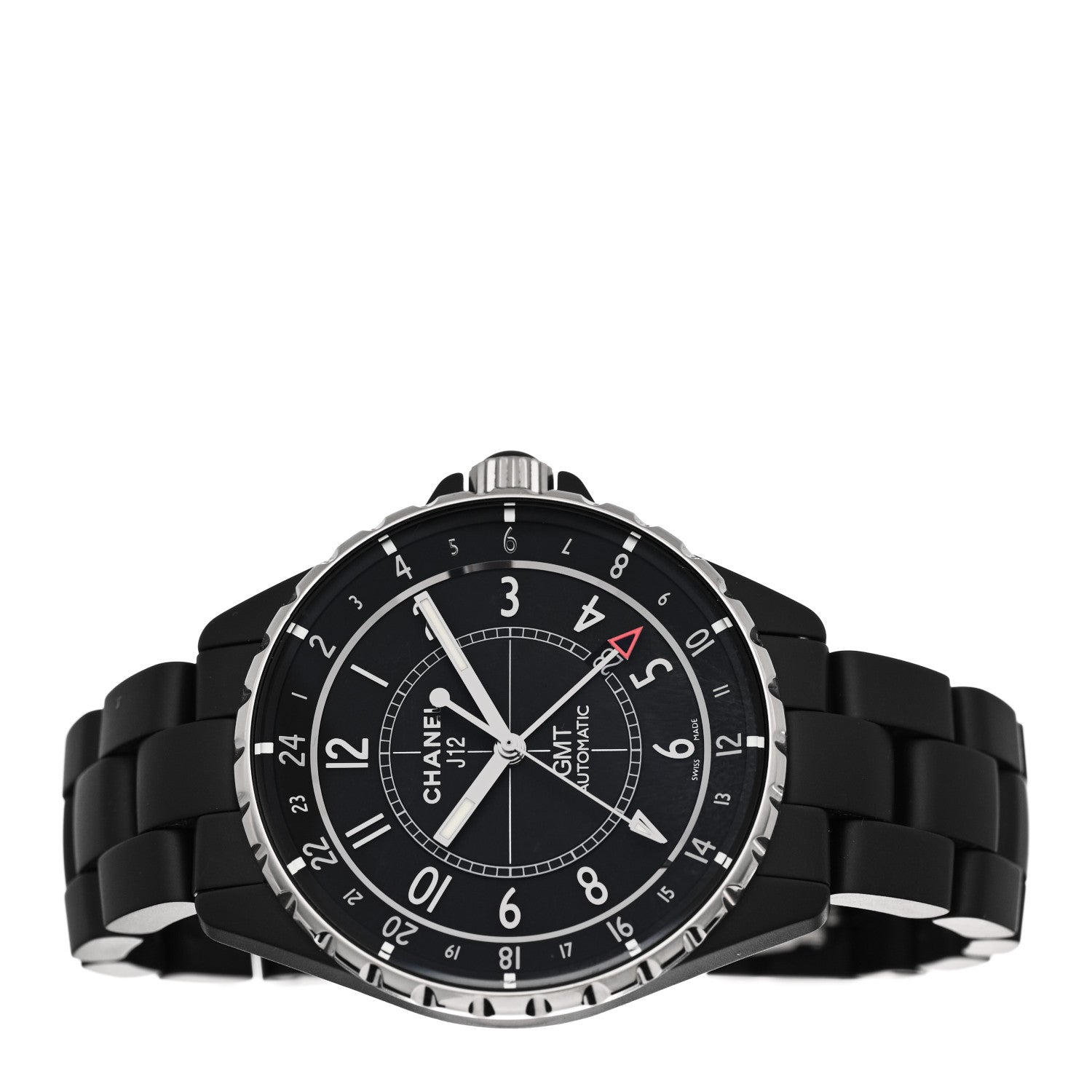 Chanel Stainless Steel Matte Ceramic 41mm J12 GMT Automatic Watch Black 2 of 5