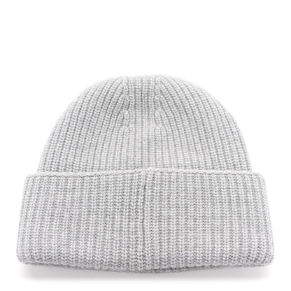 Chanel Wool Cashmere CC Beanie Hat Light Grey Fuchsia 5 of 10
