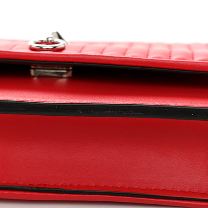 Fendi Shiny Nappa Trapuntata Dotcom Tube Wallet On Chain Rojo 11 of 11