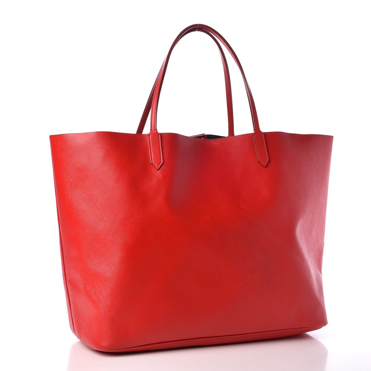 Textured Coated Canvas Bambi Print Large Antigona Tote Red