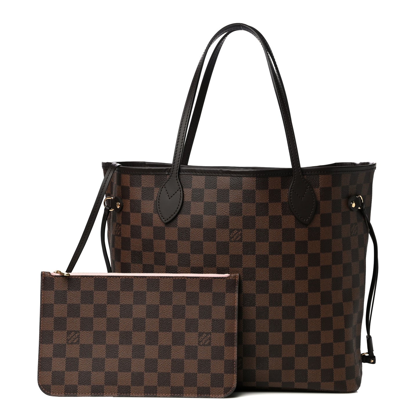 Damier Ebene Neo Neverfull MM Rose Ballerine