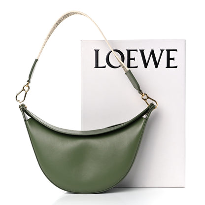 Loewe Satin Calfskin Jacquard Small Luna Bag Avocado Green 9 of 9