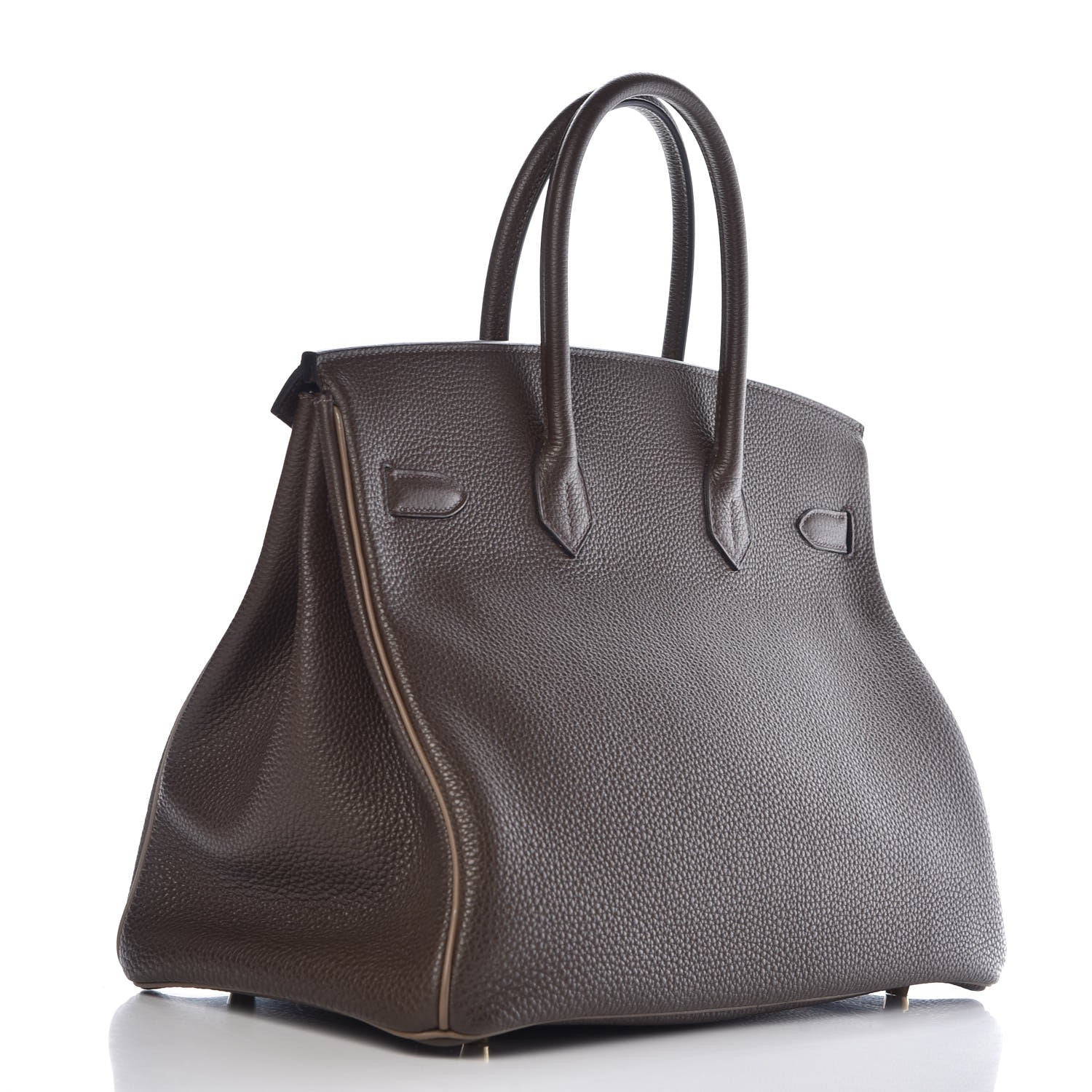 Hermes Togo Horseshoe Birkin 35 Chocolate Etoupe 3 of 35