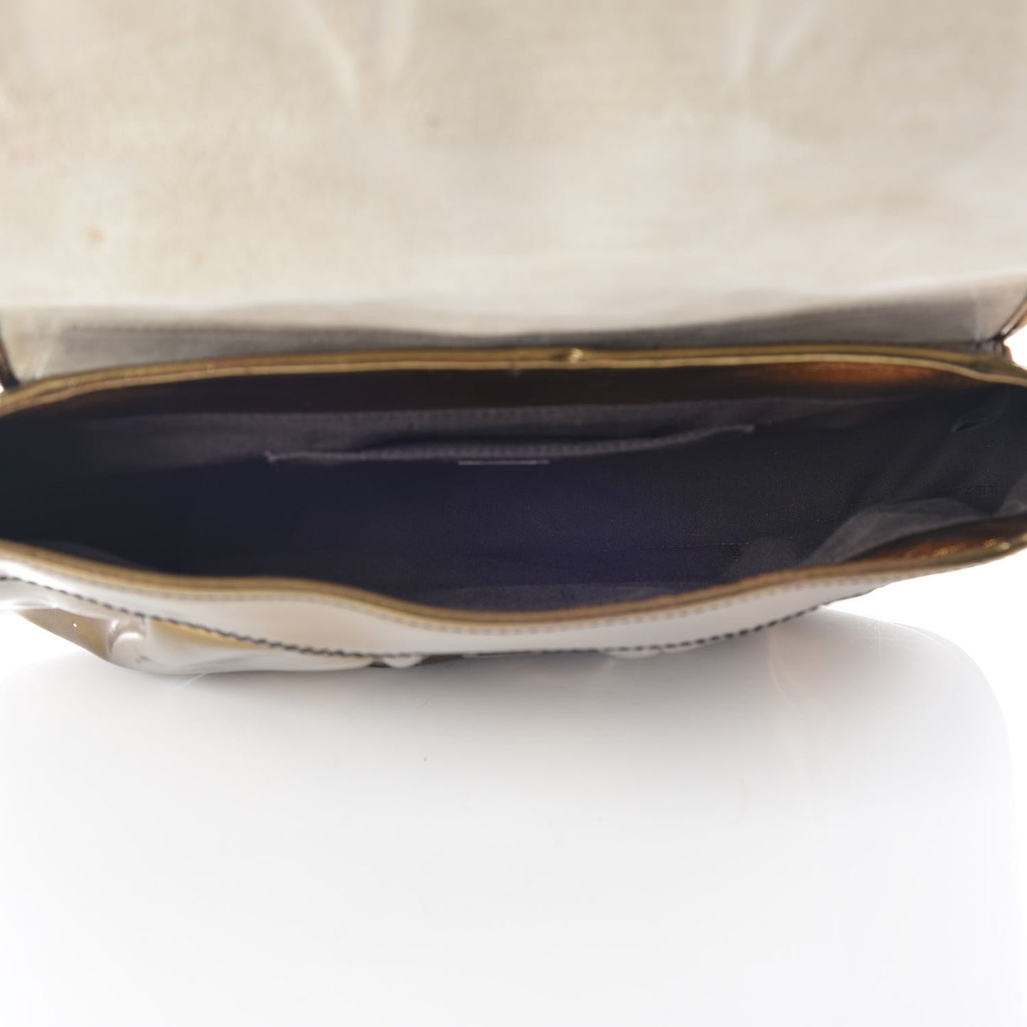 Patent Calfskin B Bag Gold