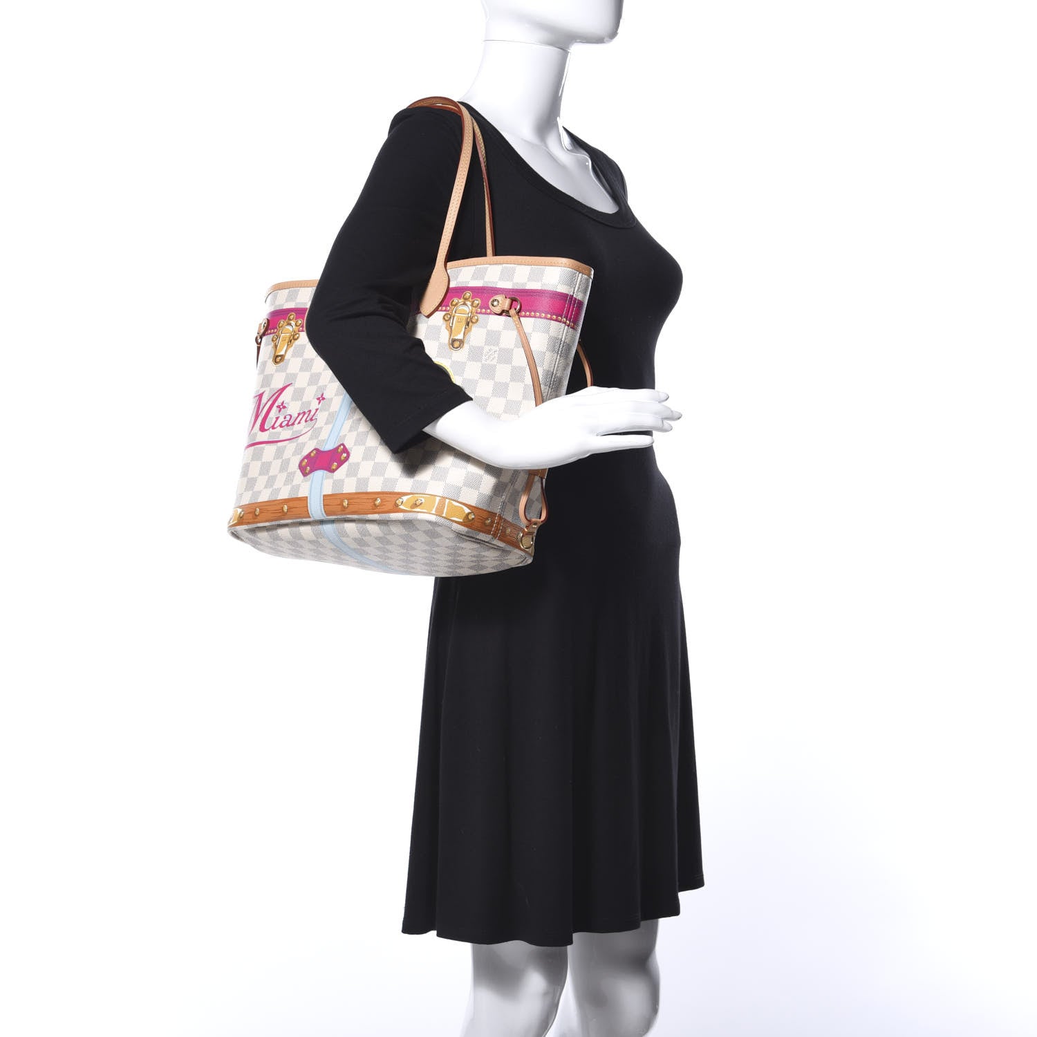 Louis Vuitton Damier Azur Summer Trunks Miami Neo Neverfull MM 2 of 14