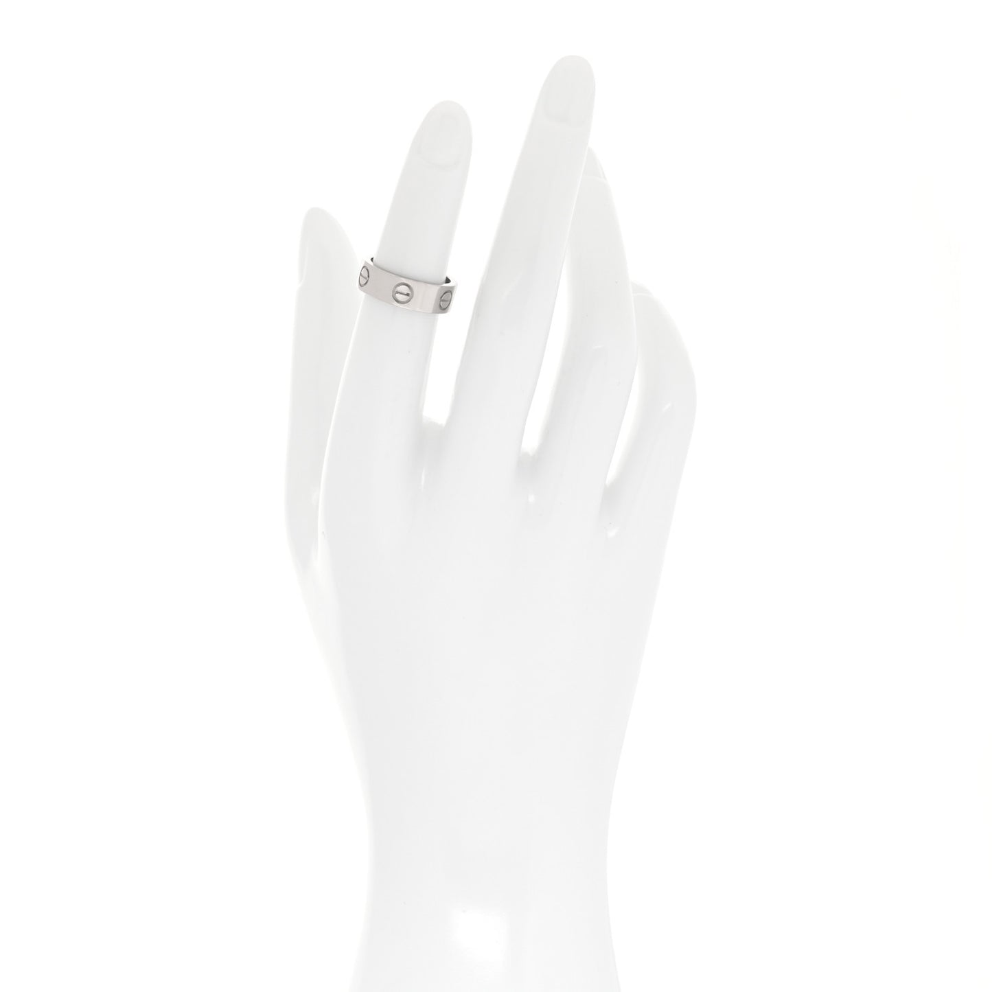 18K White Gold 5.5mm LOVE Ring 48 4.5