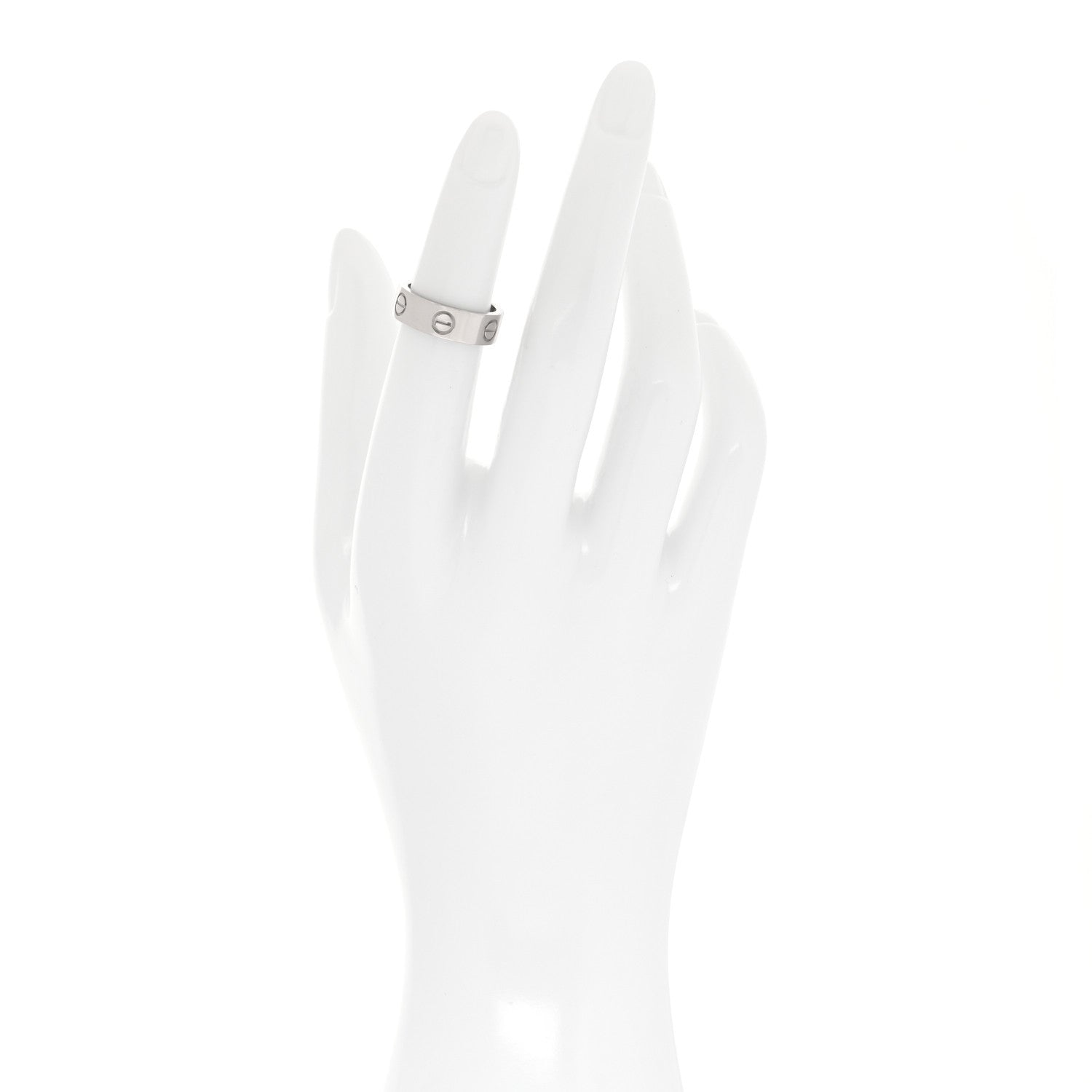 Cartier 18K White Gold 5.5mm LOVE Ring 48 4.5 2 of 4
