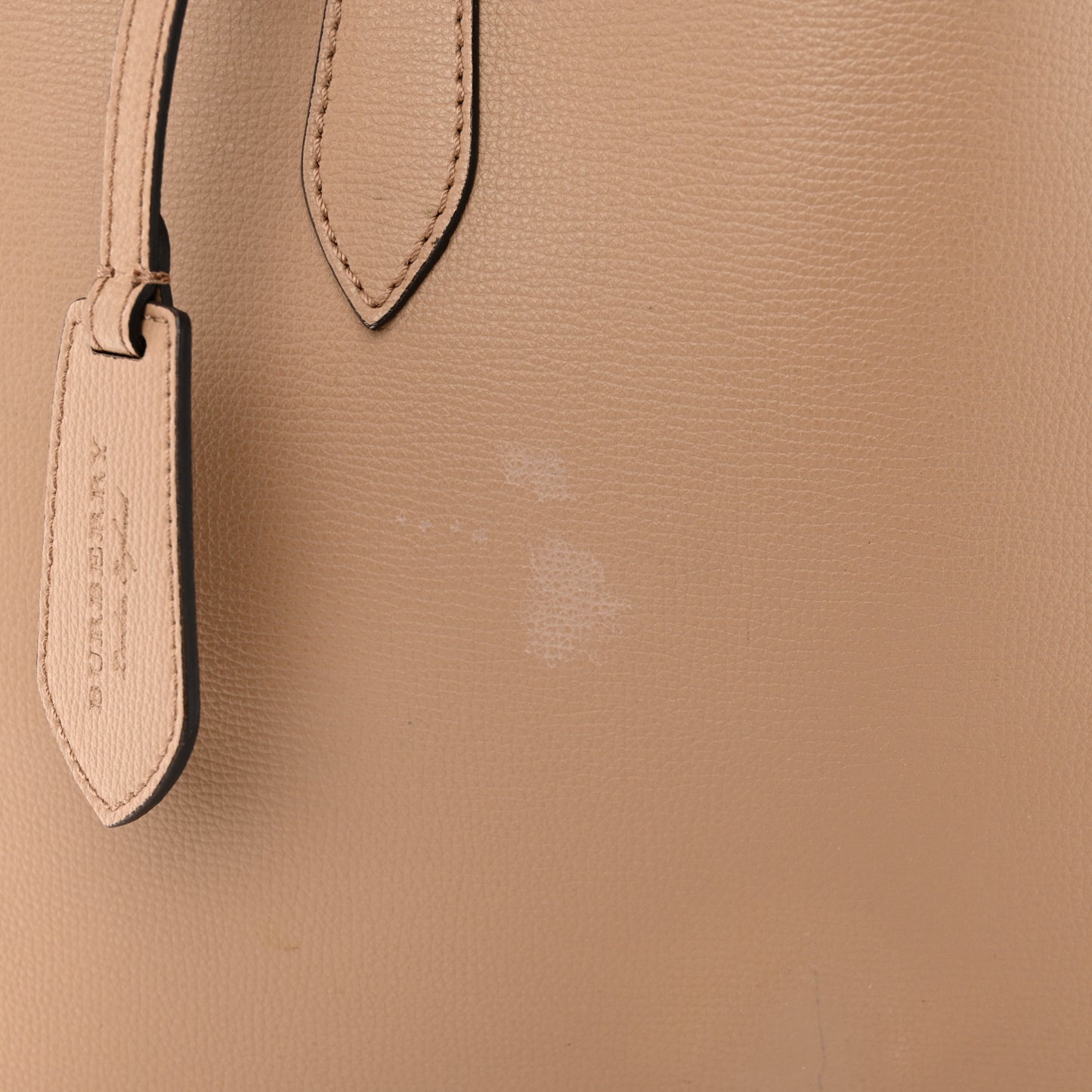 Grainy Calfskin Haymarket Check Medium Reversible Tote Camel