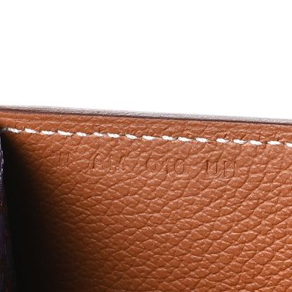 Hermes Evercolor Citizen Twill Compact Wallet Gold Bleu De France Bleu Saphir 7 of 8
