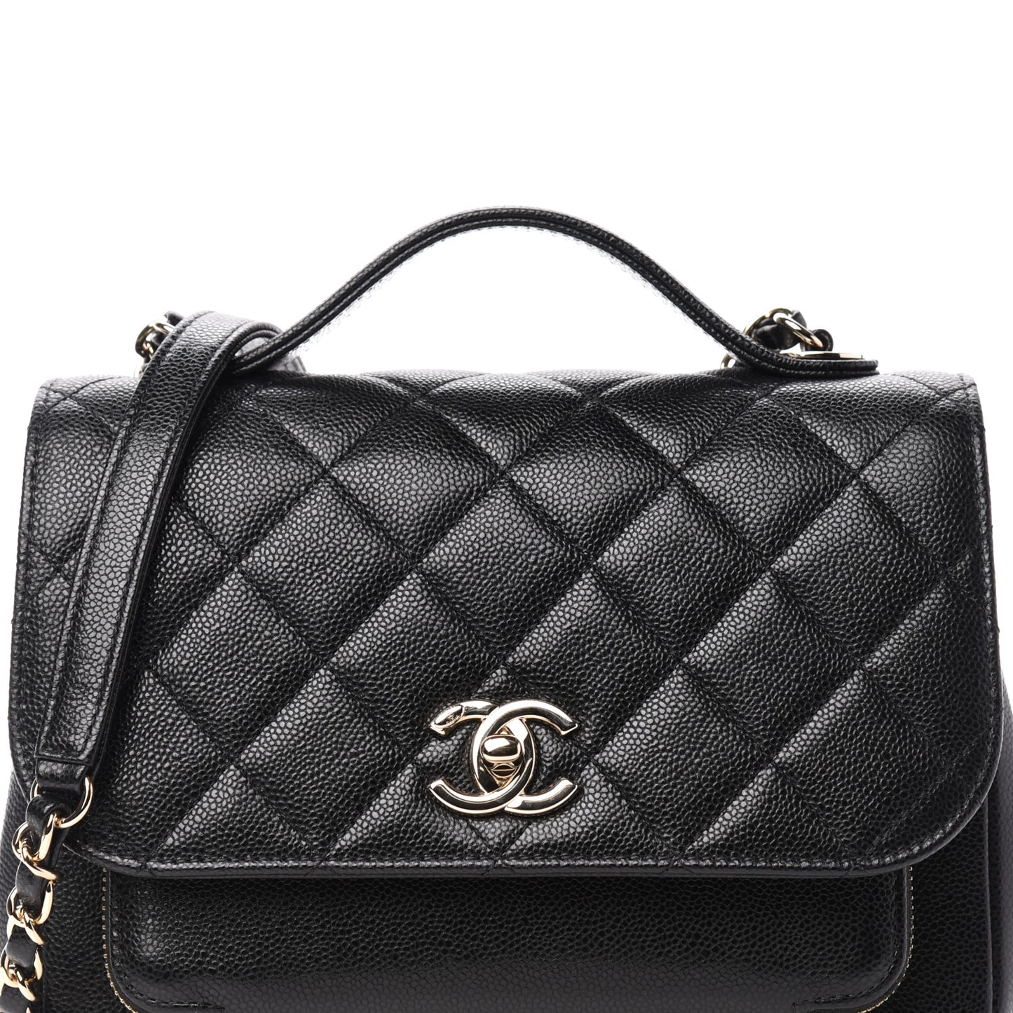 Caviar Quilted Medium Business Affinity Flap Black