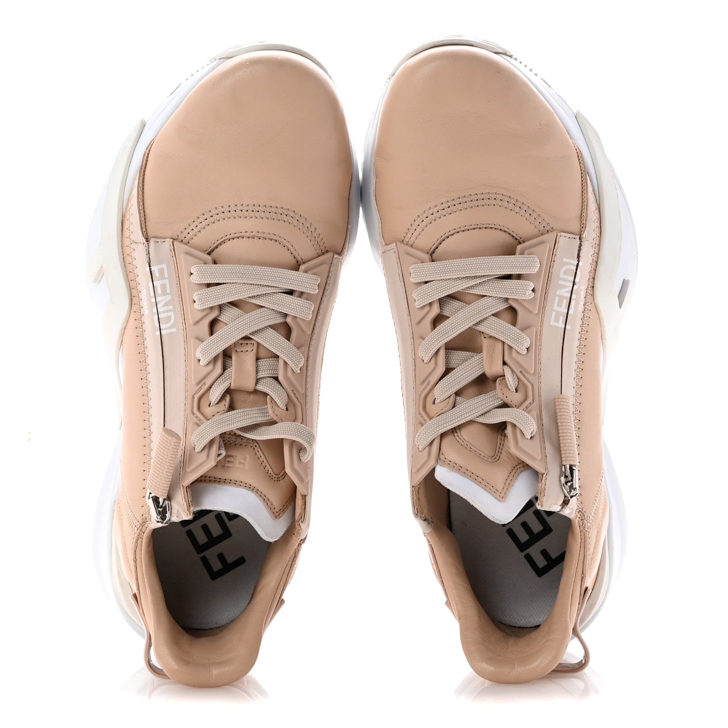 Fendi Vitello Fendi Flow Low Top Sneakers 40 Poudre 2 of 14
