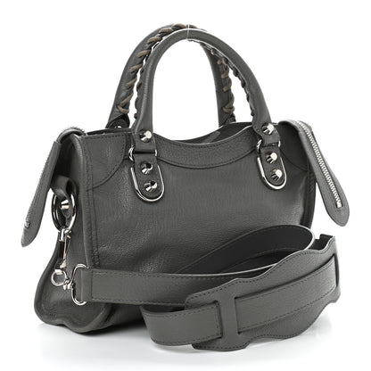 Balenciaga Chevre Silver Metallic Edge Hardware Mini City Gris Acier 3 of 9