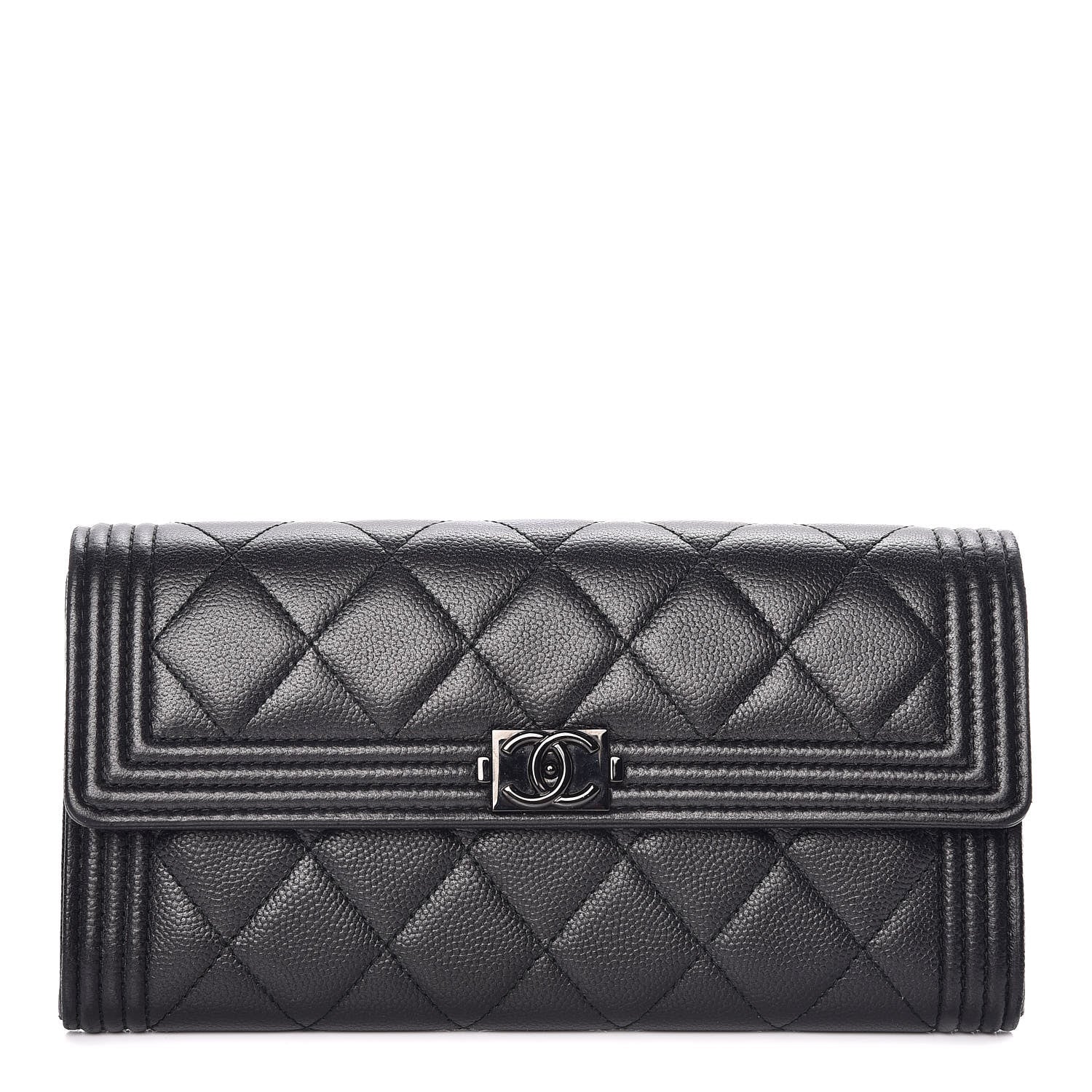 Chanel Caviar Quilted Boy Flap Wallet So Black 1 of 11