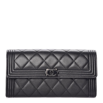 Chanel Caviar Quilted Boy Flap Wallet So Black 1 of 11