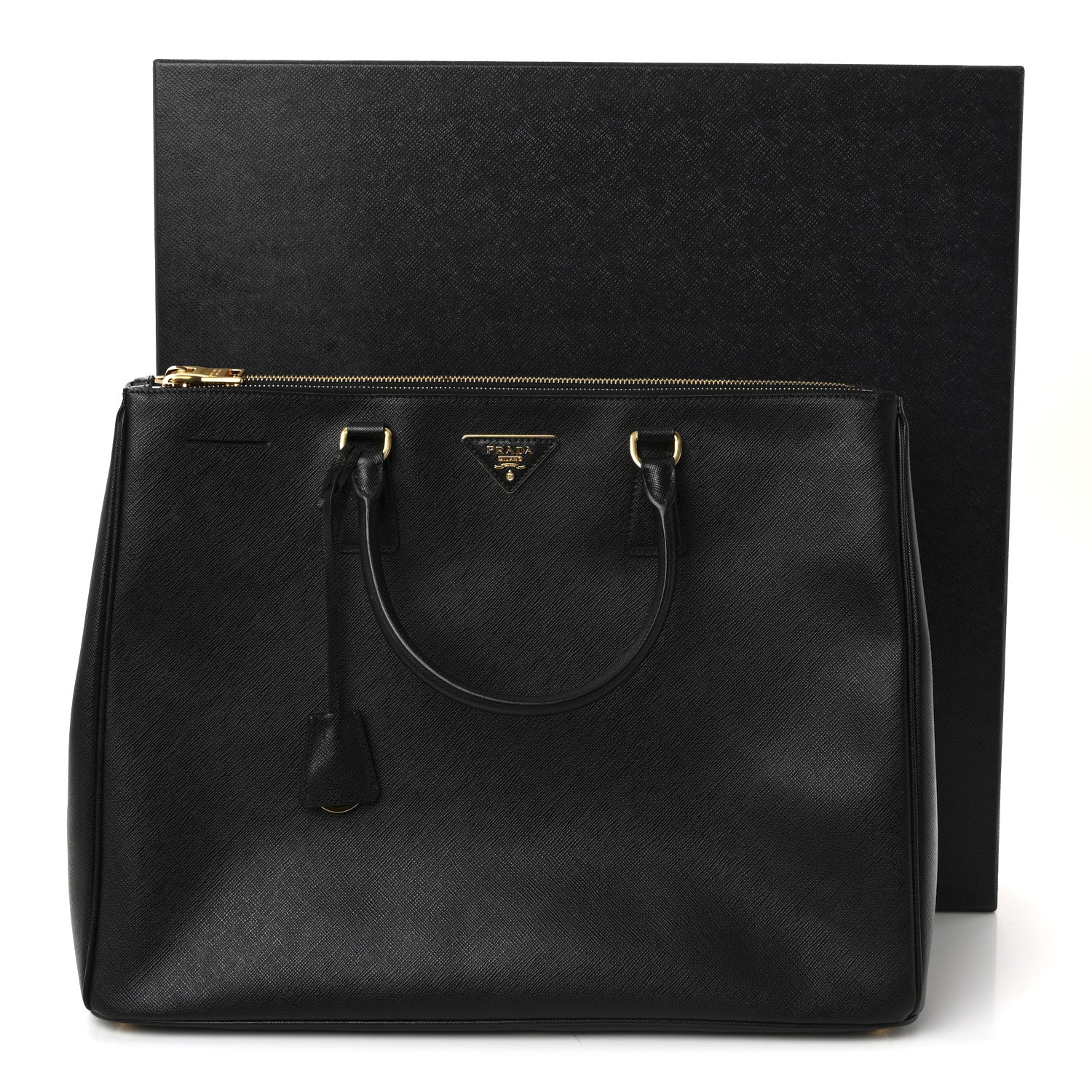 Prada Saffiano Lux Extra Large Galleria Double Zip Tote Black 10 of 10
