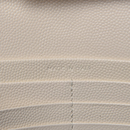 Saint Laurent Grain De Poudre Matelasse Chevron Monogram Chain Wallet Porcellana 7 of 8