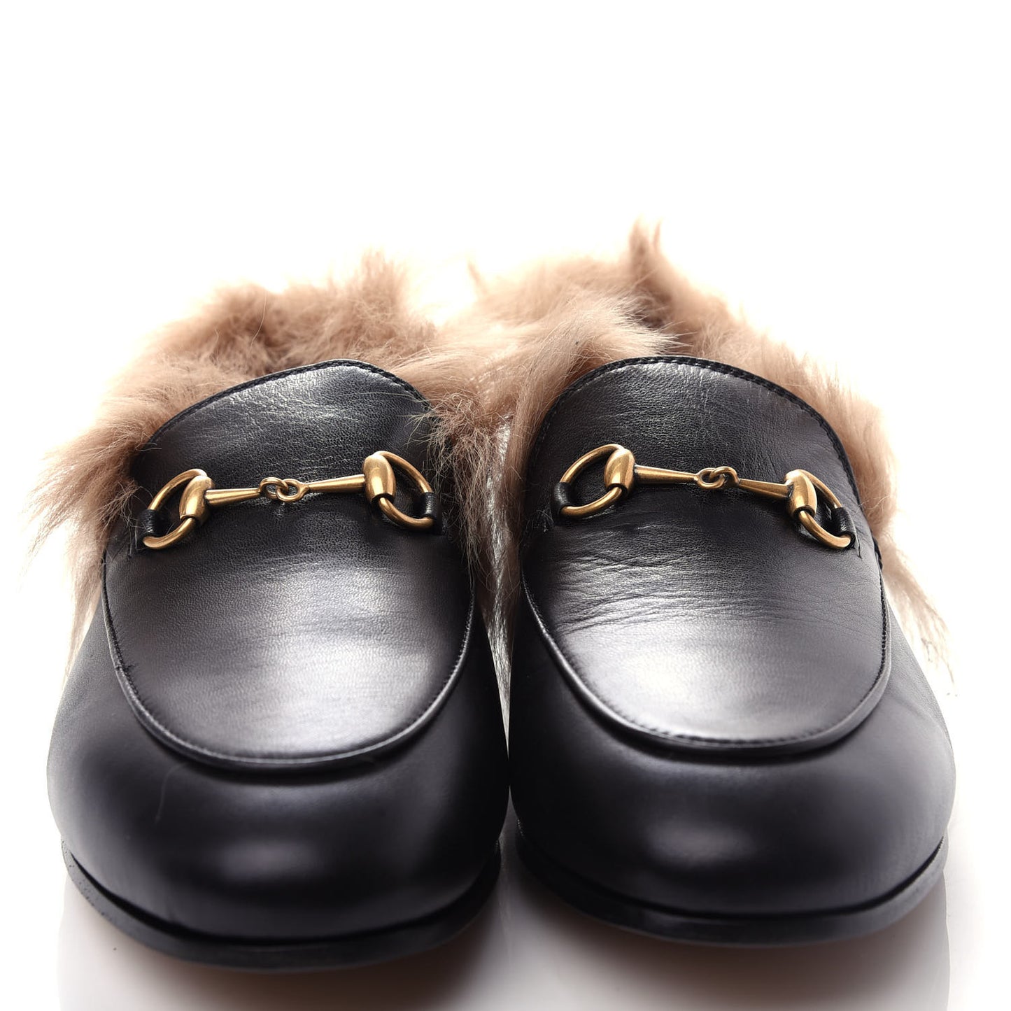 Malaga Kid Fur Womens Jordaan Loafers 38.5 Black Natural