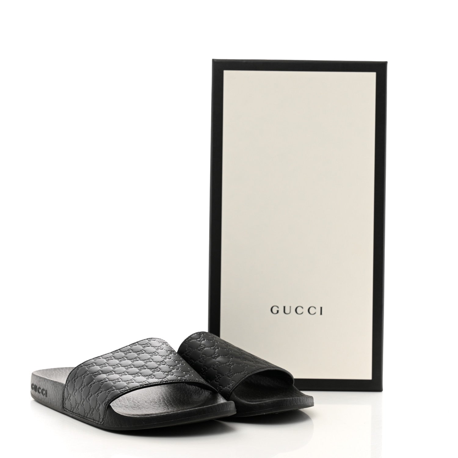 Gucci Microguccissima Slide Sandals 36 Black 10 of 10