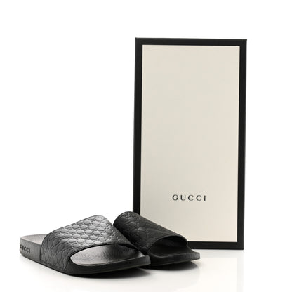 Gucci Microguccissima Slide Sandals 36 Black 10 of 10