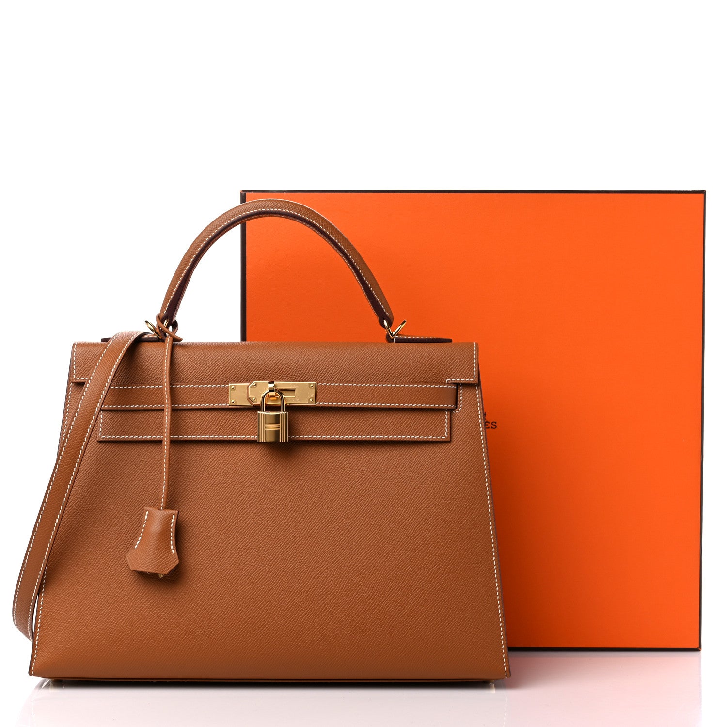 Hermes Epsom Kelly Sellier 32 Gold 10 of 10