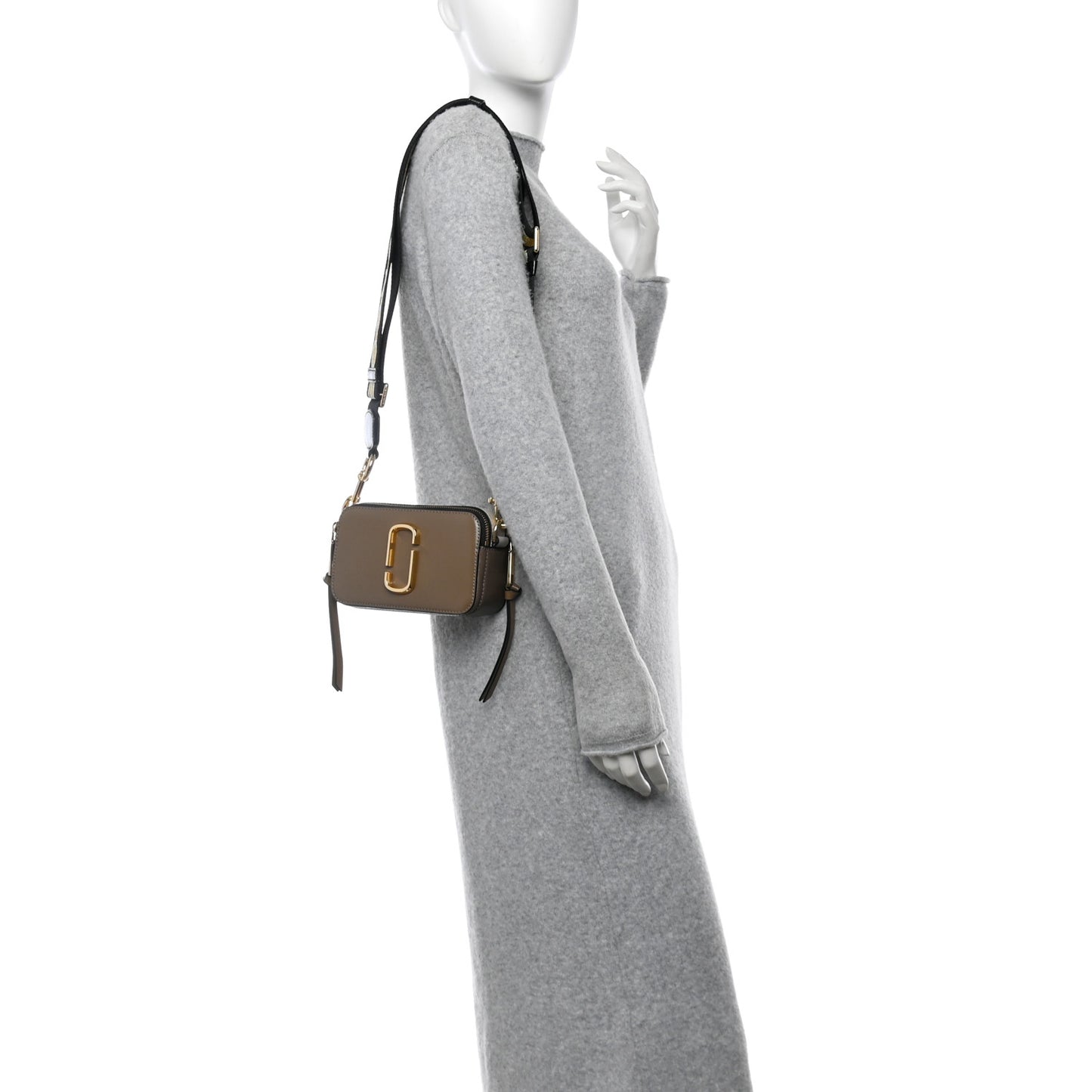 Saffiano Small Snapshot Camera Bag French Grey