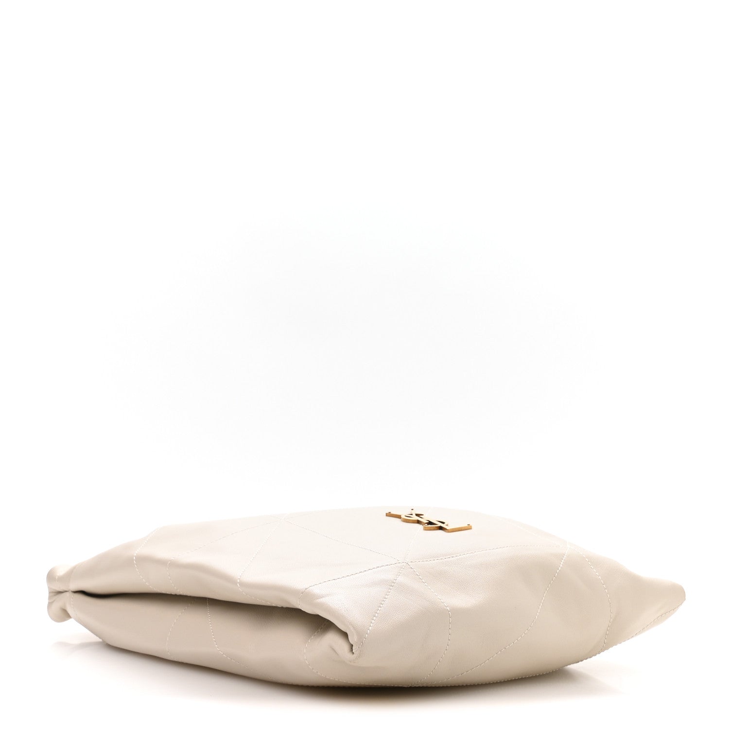 Saint Laurent Lambskin Matelasse Monogram Medium Jamie 4.3 Pochon Blanc Vintage 4 of 10
