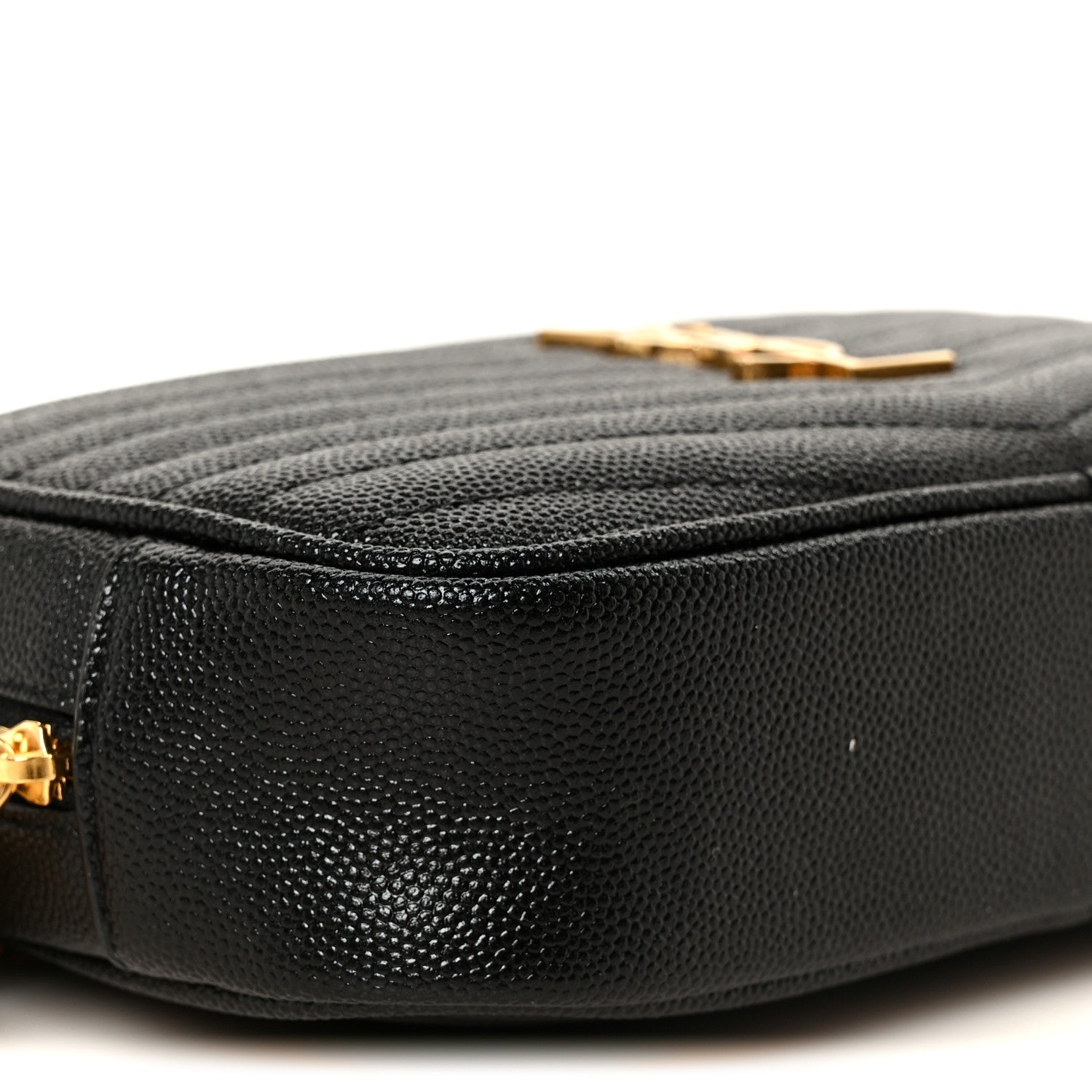 Saint Laurent Grain De Poudre Matelasse Monogram Mini Lou Camera Bag Black 9 of 10