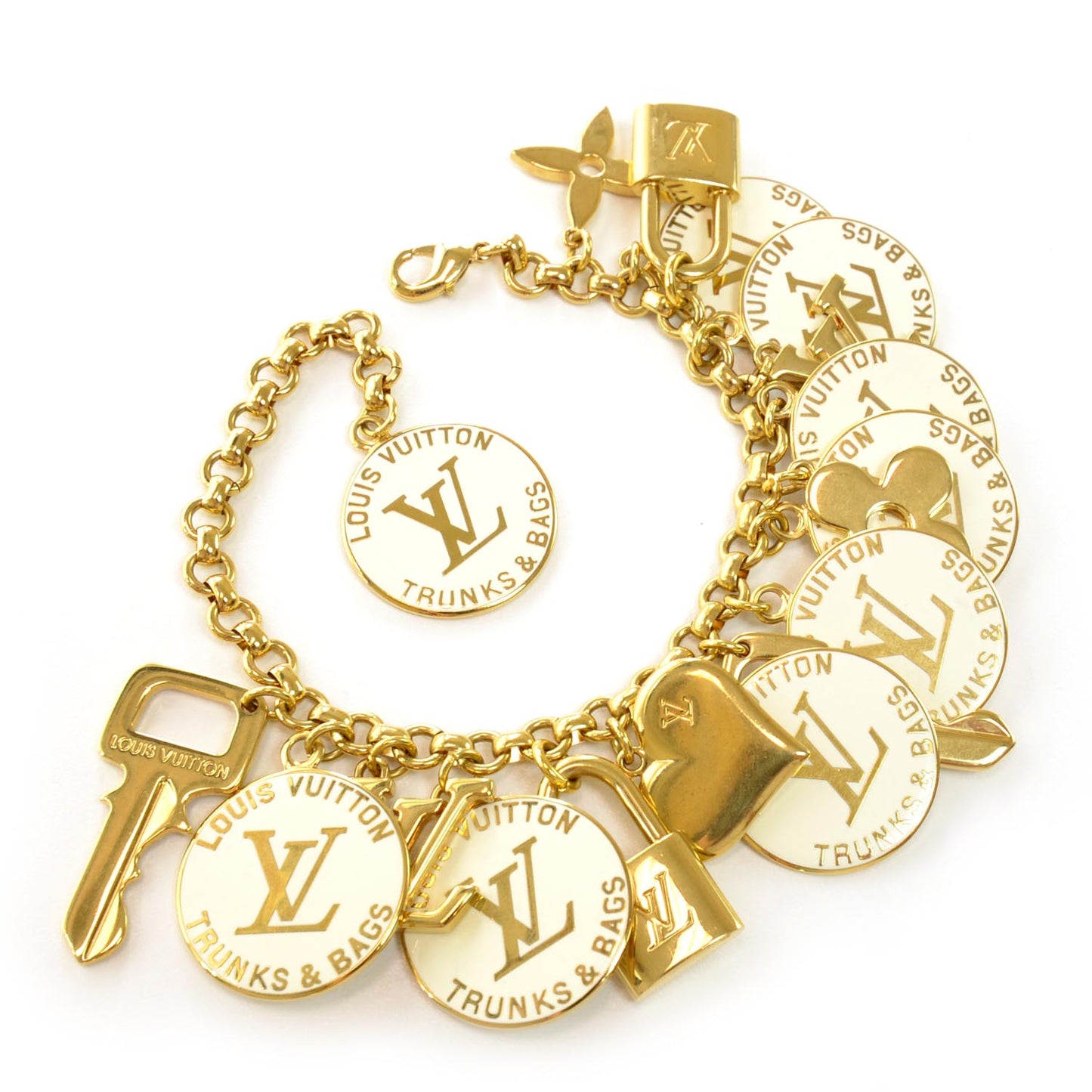 Trunks and Bags Breloques Bracelet White Gold