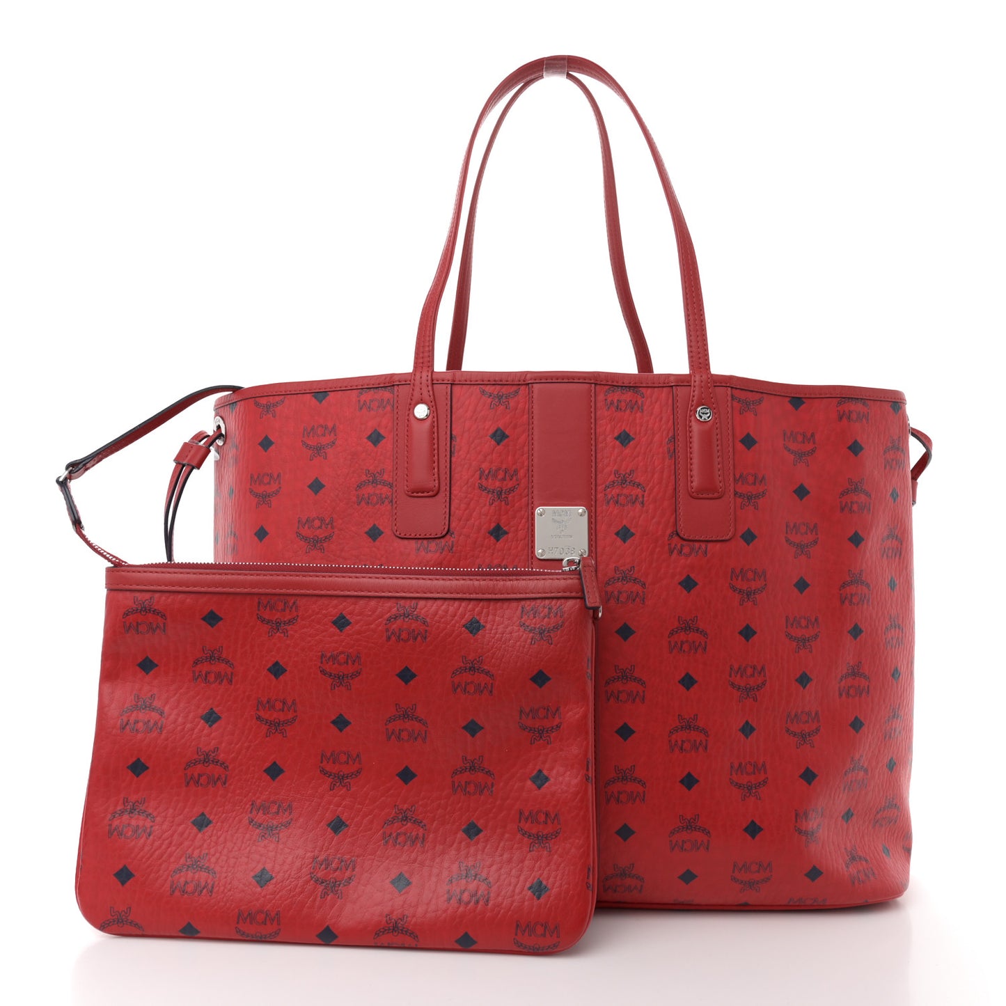 Visetos Large Liz Reversible Shopper Tote Ruby Red