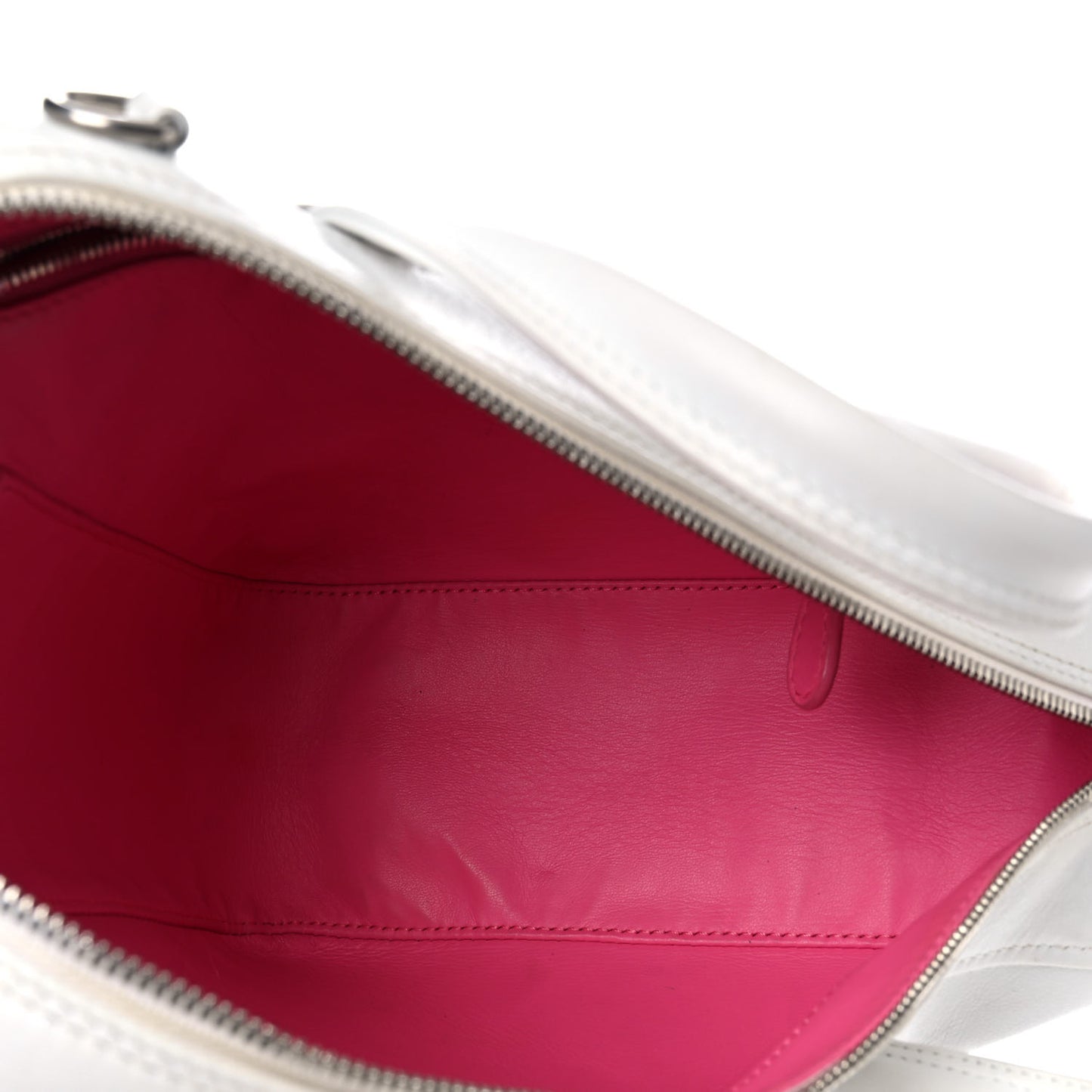 Calfskin S Triangle Duffle White