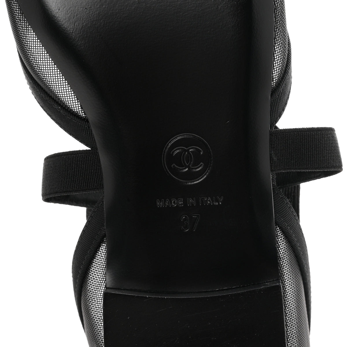 Chanel Mesh Grosgrain Mary Janes Flats 37 Black 7 of 10