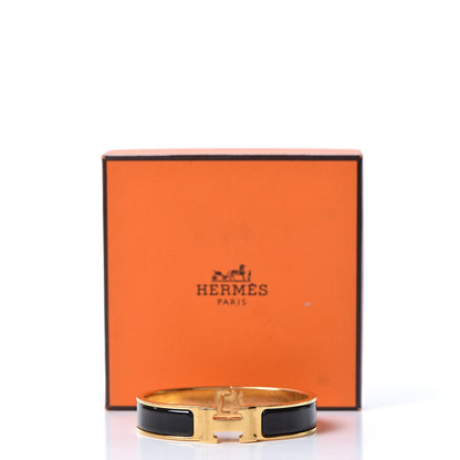 Hermes Enamel Narrow Clic Clac H Bracelet PM Black 4 of 4