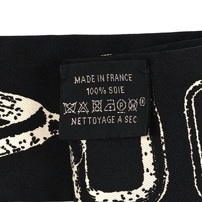 Hermes Silk Inventaire Poetique de Brides a Bloc Twilly Gris Creme Black 3 of 3