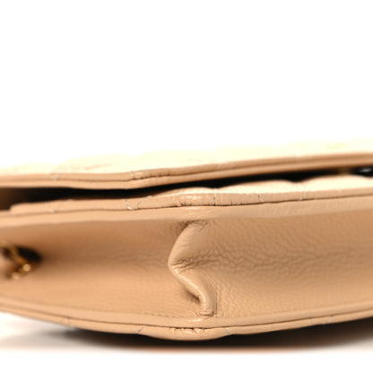 Chanel Caviar Quilted Wallet on Chain WOC Beige 10 of 12