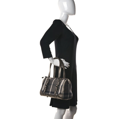 Burberry Metallic Shimmer Check Medium Alchester Bowling Bag 2 of 12