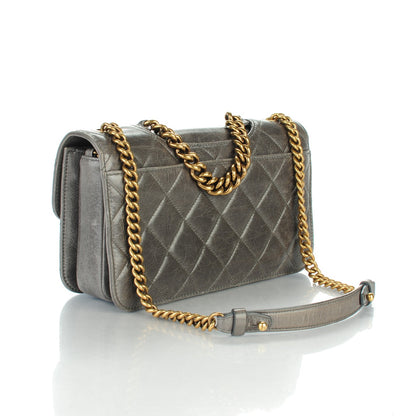 Chanel Aged Calfskin Medium Perfect Edge Flap Grey 3 of 7