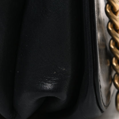 Chanel Glazed Calfskin Quilted Small Straight Lined Flap Black 12 of 13